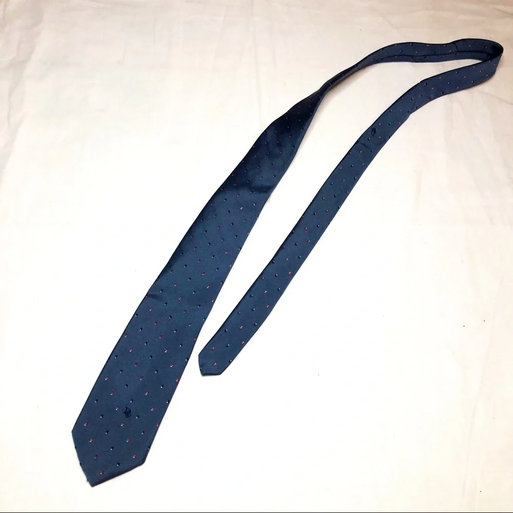 Christian Dior Blue Logo Men’s Office Tie - Picture 3 of 6
